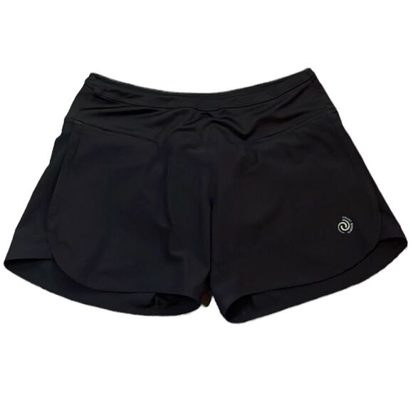 Court Shorts Black Attached Panty Front Pockets Size Petite Small Spandex Blend - Picture 1 of 10
